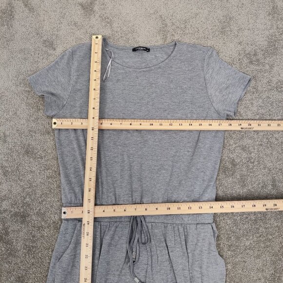 LC Waikiki Women's Short Sleeve Maxi Dress in Silver Gray Size EU 40 Casual - Picture 6 of 12